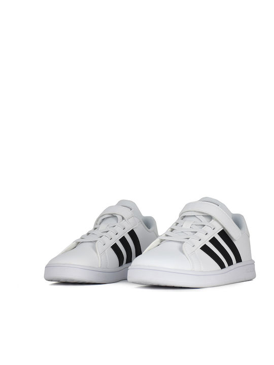 Grand Court Grand Court Kids Sneakers with Scratch Cloud White / Core Black