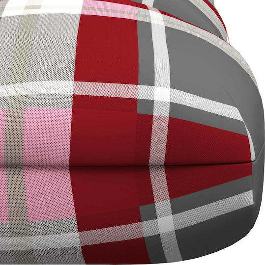 vidaXL Pernă pentru Canapea de Paletă Red Plaid 120x80cm. 314421