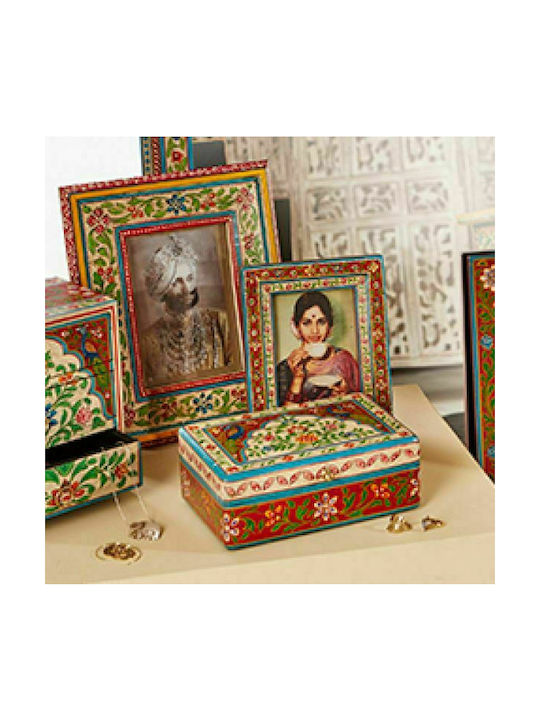 Synchronia Wooden Decorative Box Floral 20x20x8cm