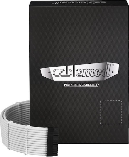 Cablemod C-Series PRO ModMesh Cable Kit for Corsair AXi / HXi / RM (Yellow Label) 24-Pin ATX - 24-Pin ATX Cable 0.6m Λευκό CM-PCSI-FKIT-NKW-R