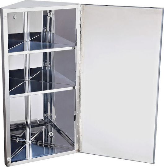HomCom Rectangular Bathroom Mirror with Cabinet 60x30cm