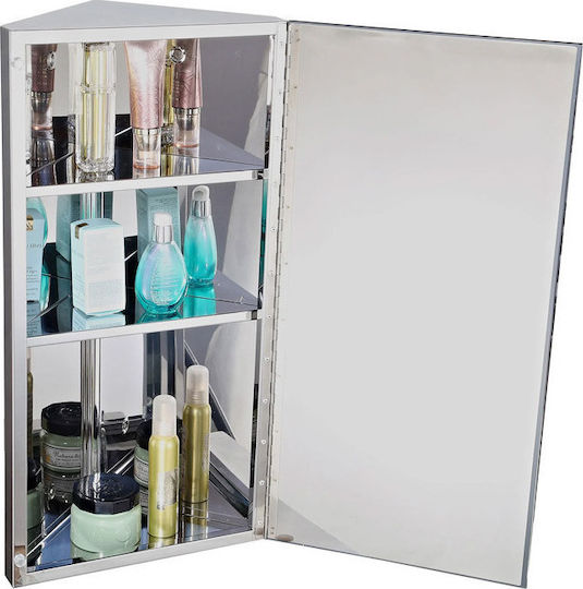 HomCom Rectangular Bathroom Mirror with Cabinet 60x30cm