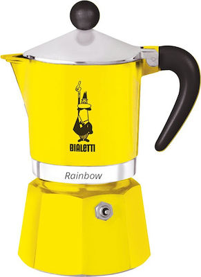 Bialetti Rainbow 0004981 Stovetop Espresso Pot 1 Cups Galben