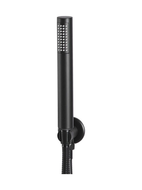 vidaXL Built-in Mixer, Hand Shower & Shower Head Set for Shower 2 Exits Inox Black