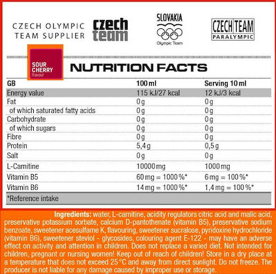 Nutrend Carnitine Συμπλήρωμα Διατροφής με Καρνιτίνη 100000mg και Γεύση Πορτοκάλι 1000ml