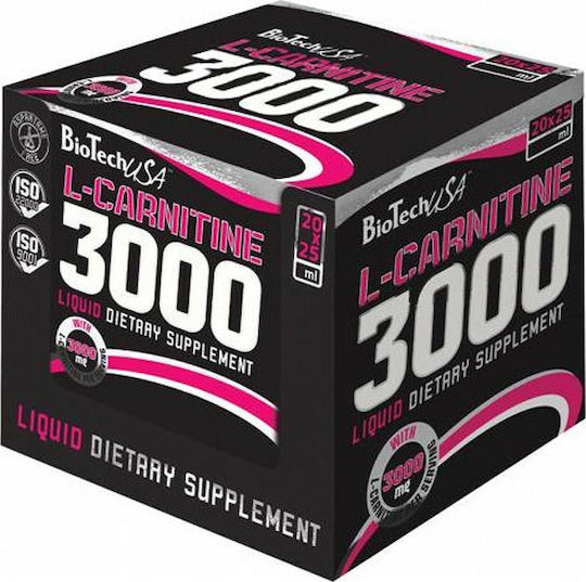 Biotech USA L-carnitine 3000 with Carnitine 3000mg and Flavor Lemon 20 x 1ml