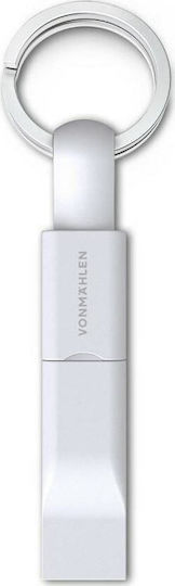 Vonmählen High Five Конвертор USB-A / USB-C мъжки към Lightning / USB-C / micro USB мъжки Бял 1бр