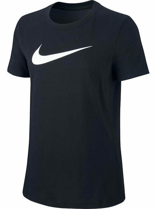 Swoosh Damen T-Shirt Dri-Fit Schwarz