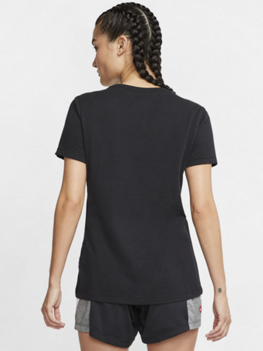 Swoosh Damen T-Shirt Dri-Fit Schwarz
