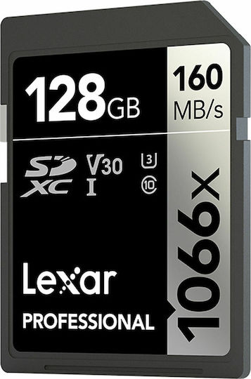 Lexar Professional 1066x SDXC 128ГБ Клас 10 U3 V30 UHS-I