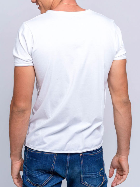 Staff Herren T-Shirt Kurzarm Weiß