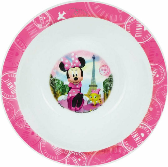 Ango Σετ Φαγητού Minnie από Πλαστικό Ροζ 3τμχ για 6+ μηνών