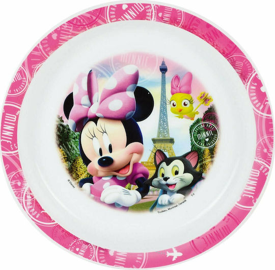 Ango Feeding Set Minnie made of Plastic Pink 3pcs for 6+ months