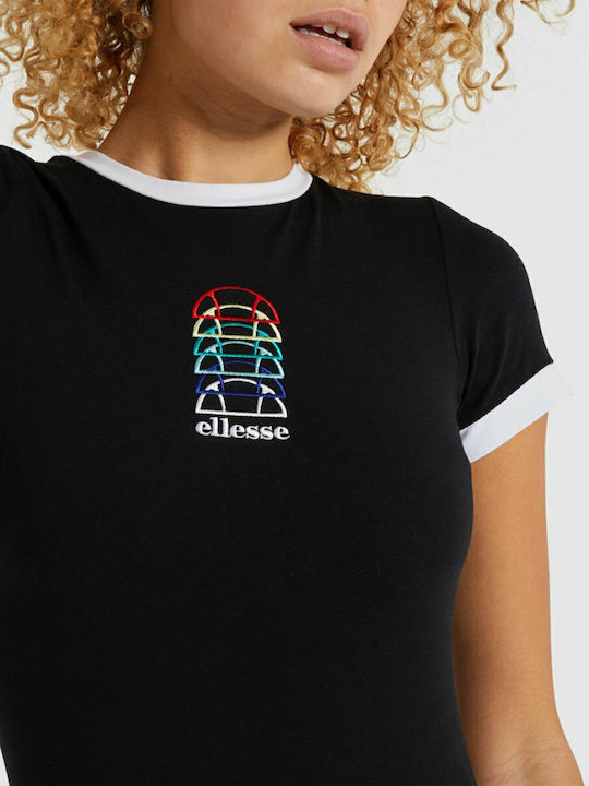 Ninetta Summer Mini Athletic Dress Short Sleeve Black