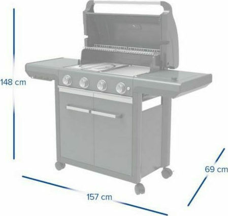 Campingaz Series Premium S Gas Grill with 4 pcs 13.6kW and Side Burner