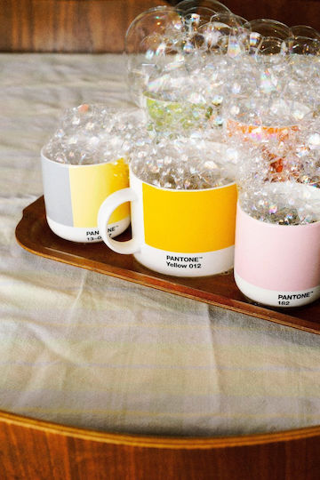 Pantone Lifestyle Tasse Espresso aus Porzellan Gelb 120ml