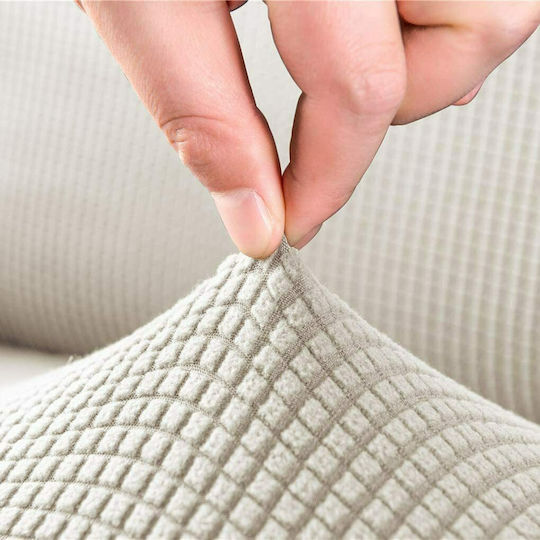 Ehome Elastic Cover For Three Seater Sofa Cream 170x260cm