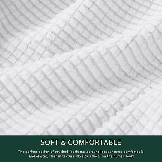 Ehome Elastic Cover For Two Seater Sofa White 85x180cm