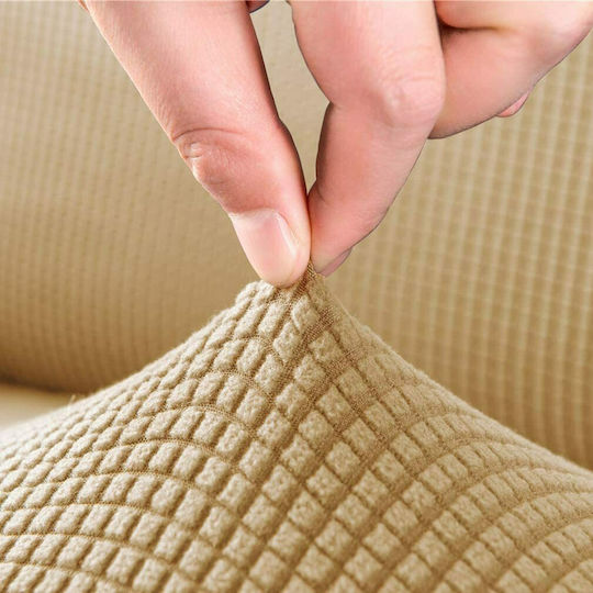 Ehome Elastic Armchair Cover Beige 75x120cm