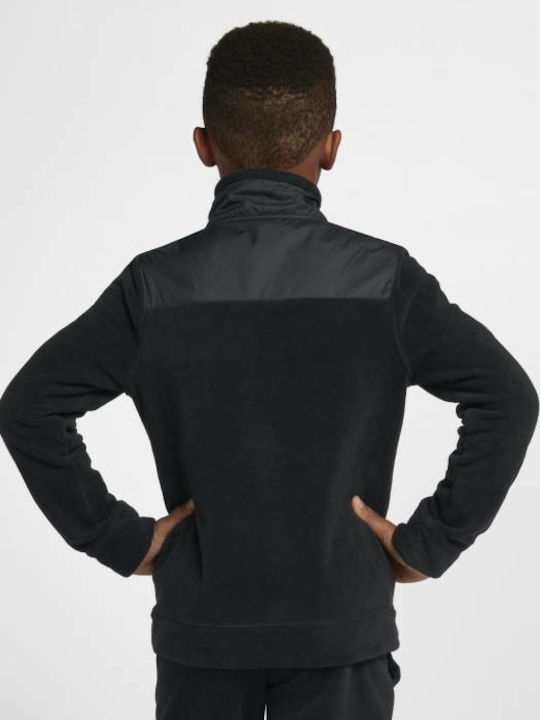 Αθλητική Παιδική Ζακέτα Fleece Μαύρη
