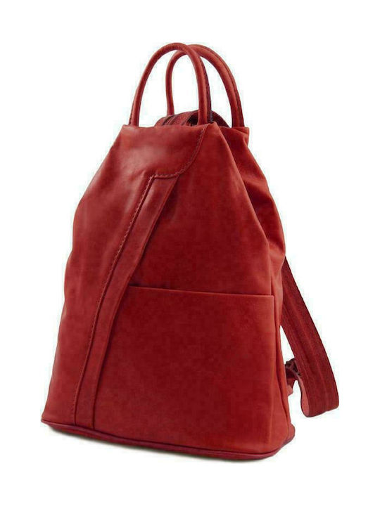 Tuscany Leather Shanghai Leather Women's Bag Backpack Red