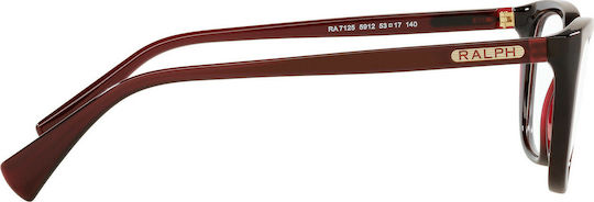 Ralph Lauren Women's Acetate Butterfly Prescription Eyeglass Frames Burgundy RA7125 5912
