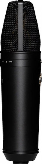 Warm Audio WA-87 R2 Кондензаторен Микрофон XLR Шоково монтиран за Вокали в Черен Цвят