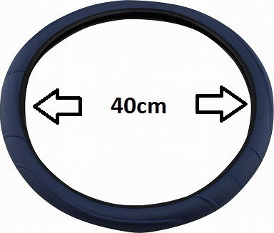 Auto Gs Auto-Lenkradabdeckung mit Durchmesser 40cm aus Kunstleder Blau