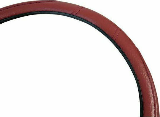 Auto Gs Car Steering Wheel Cover with Diameter 36cm Leatherette Red