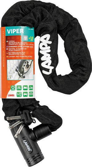 Lampa Viper Lanț antifurt motocicletă cu zăvor și lungime 120cm Negru Culoare