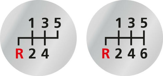 Lampa Shift Knob Formula Gear 3 Leather Gear Shift Knob with 2 Speed Indicator Stickers 32mm (Fiat & Opel) Universal Black