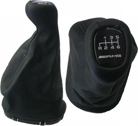 Americat Shift Knob with Bubble Ταχυτήτων με Φούσκα Δερματίνη Μαρκέ για Mercedes C-Class 2000+ Έκδοση AMG for Mercedes-Benz C Class W203 black 23267-TR