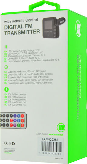 Lamtech FM предавател за кола Digital Trasmitter с MicroSD / USB