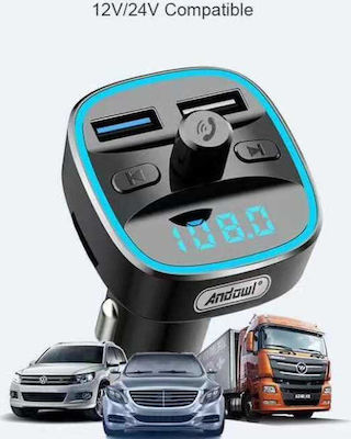 Andowl FM Transmitter Αυτοκινήτου με USB / AUX