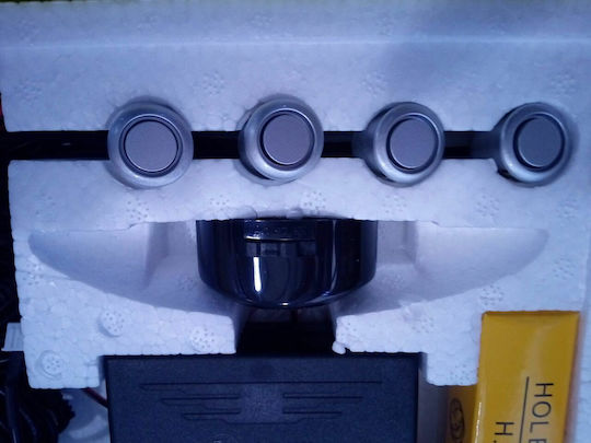 Osio Σύστημα Παρκαρίσματος Αυτοκινήτου OSP-235 με Buzzer και 4 Αισθητήρες 18mm σε Μαύρο Χρώμα