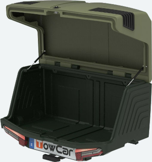 Enganches Aragon Towbox V3 Car Tow Hitch Box with Single Opening and 400lt Capacity Green
