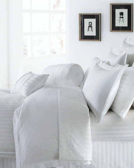 Mc Decor Hotelbettlaken Weiß Einzel 160x270cm 100% Baumwolle 1Stück