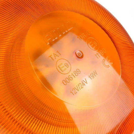 AMiO Car Beacon LED 12 / 24V Waterproof 13.6cm with Orange Lighting