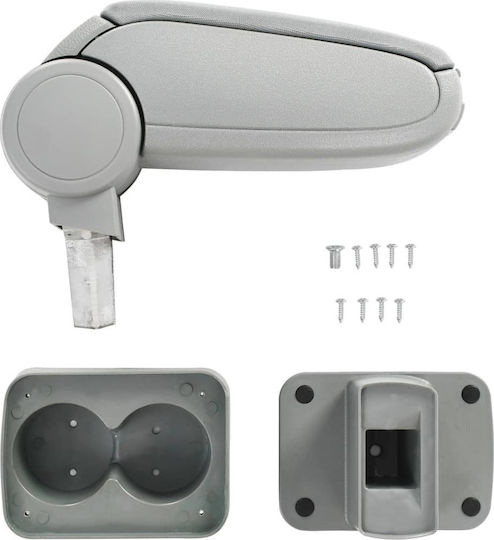 vidaXL Car Fabric Armrest for Volkswagen Polo IV (2001-2005) Gray
