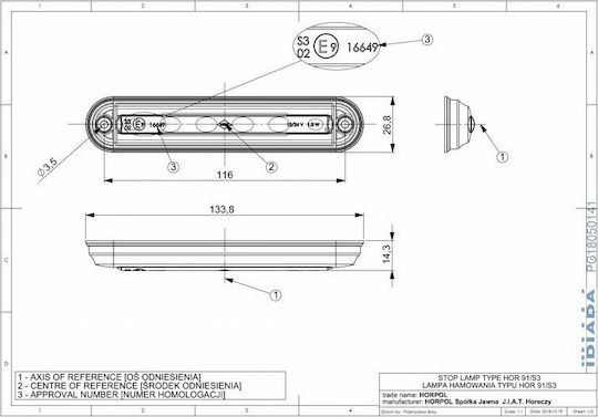 Horpol Set Lumini Trailer LED cu șuruburi 12 / 24V 1buc