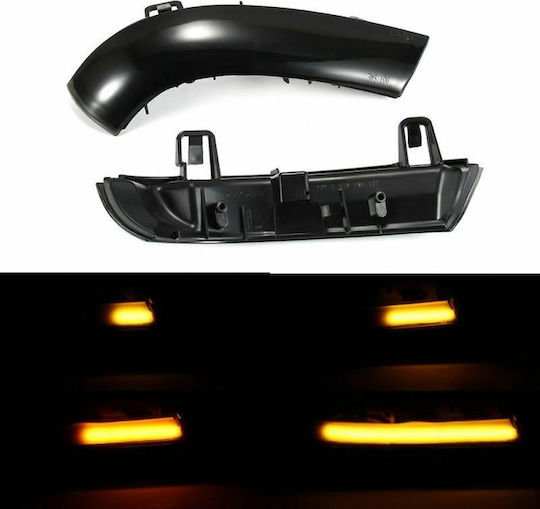 Tinted LED Flash Seat Alhambra Skoda Superb Volkswagen Golf Jetta Passat Sharan Mirrors Set of 2 Pieces