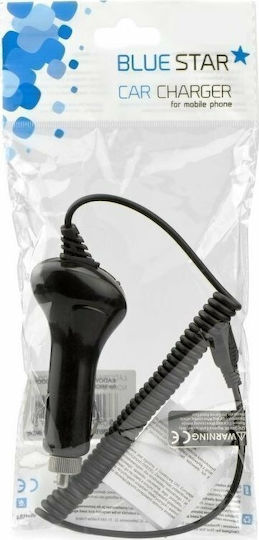 Blue Star Car Charger 2A Fast Charging with Cable Micro-USB Black Color