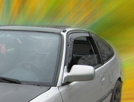 Heko Satz Windabweiser Vordere Dark Fime für Honda CRX 2Stück