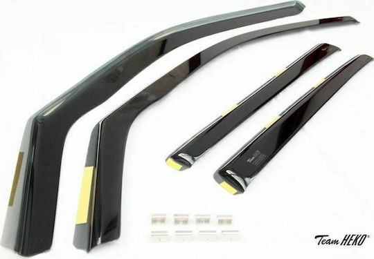 Heko Set of Windbreakers Front and Rear Car Dark Fime for Citroen C5 Aircross 4pcs