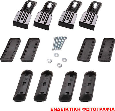 Menabo FIX028G Set Legs for Bars Kit Άκρα-Πόδια για Μπάρες Tema/Tema Alu 4τμχ 4pcs