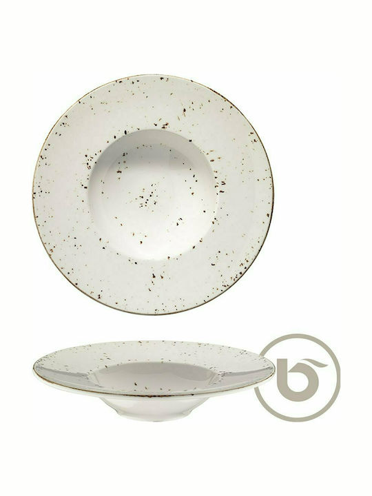 Bonna Grain Plate Pasta made of Porcelain Beige with Diameter 28cm