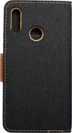 Forcell Canvas Wallet Fabric Black (Huawei P Smart 2019)