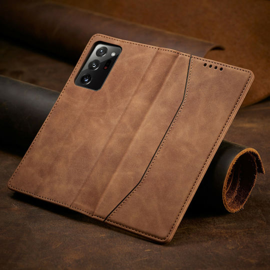 Bodycell PU Leather Buchen Sie Synthetisches Leder Braun (Galaxy Note 20 Ultra)