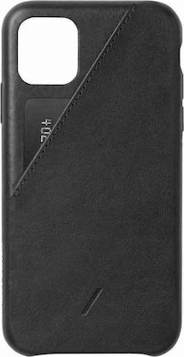 Native Union Clic Card Leather Back Cover Black (iPhone 11 Pro)