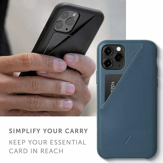 Native Union Clic Card Back Cover Δερμάτινο Μπλε (iPhone 11 Pro)